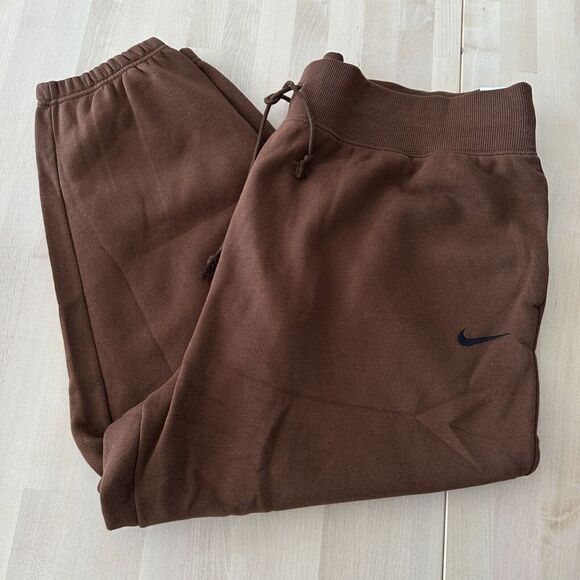 Nike Jogger Pants Womens 3X High Rise Sweatpants Oversized Fit Brown Joggers - Picture 3 of 4
